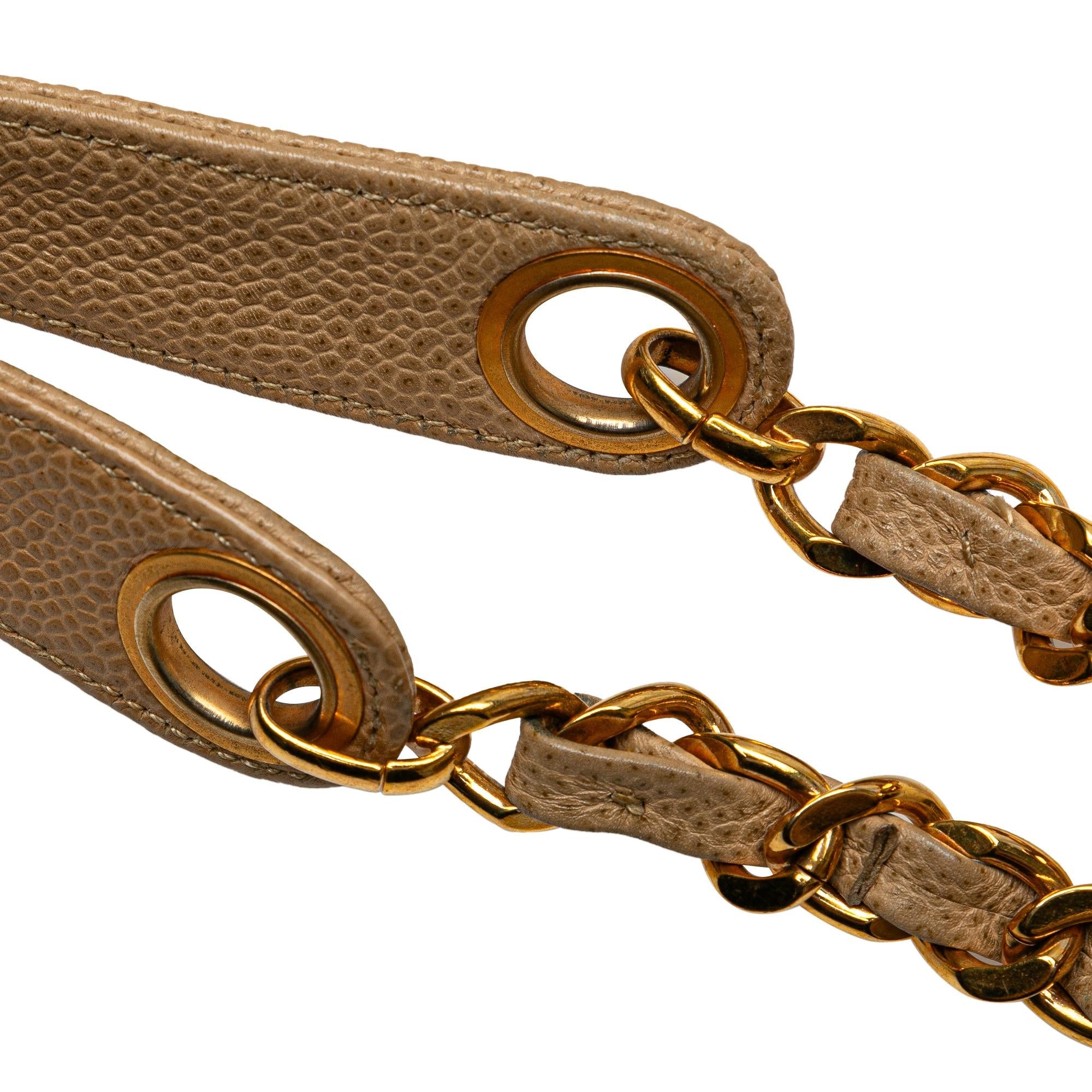 Chanel Caviar Front Pocket Chain Shoulder Bag (SHG-xhb7Aj)