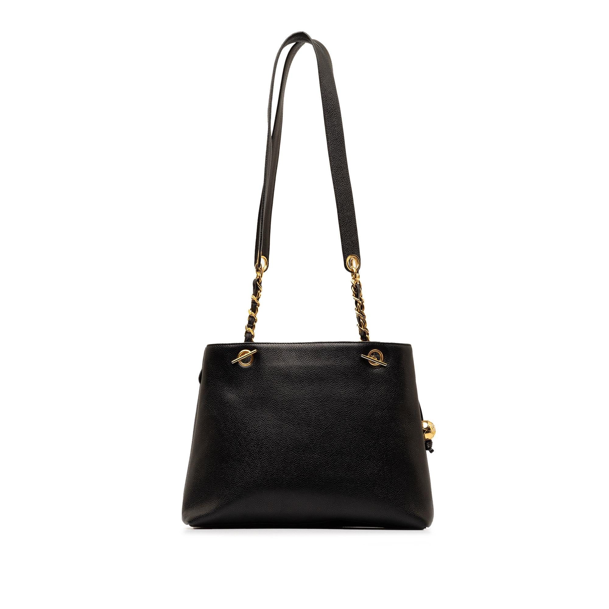 Chanel Caviar Front Pocket Chain Tote (SHG-XrkGWG)