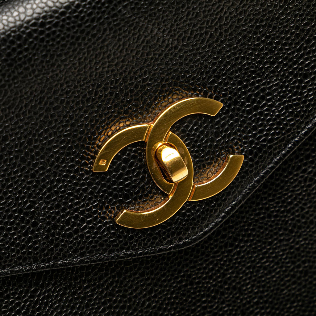 Chanel Caviar Front Pocket Chain Tote
