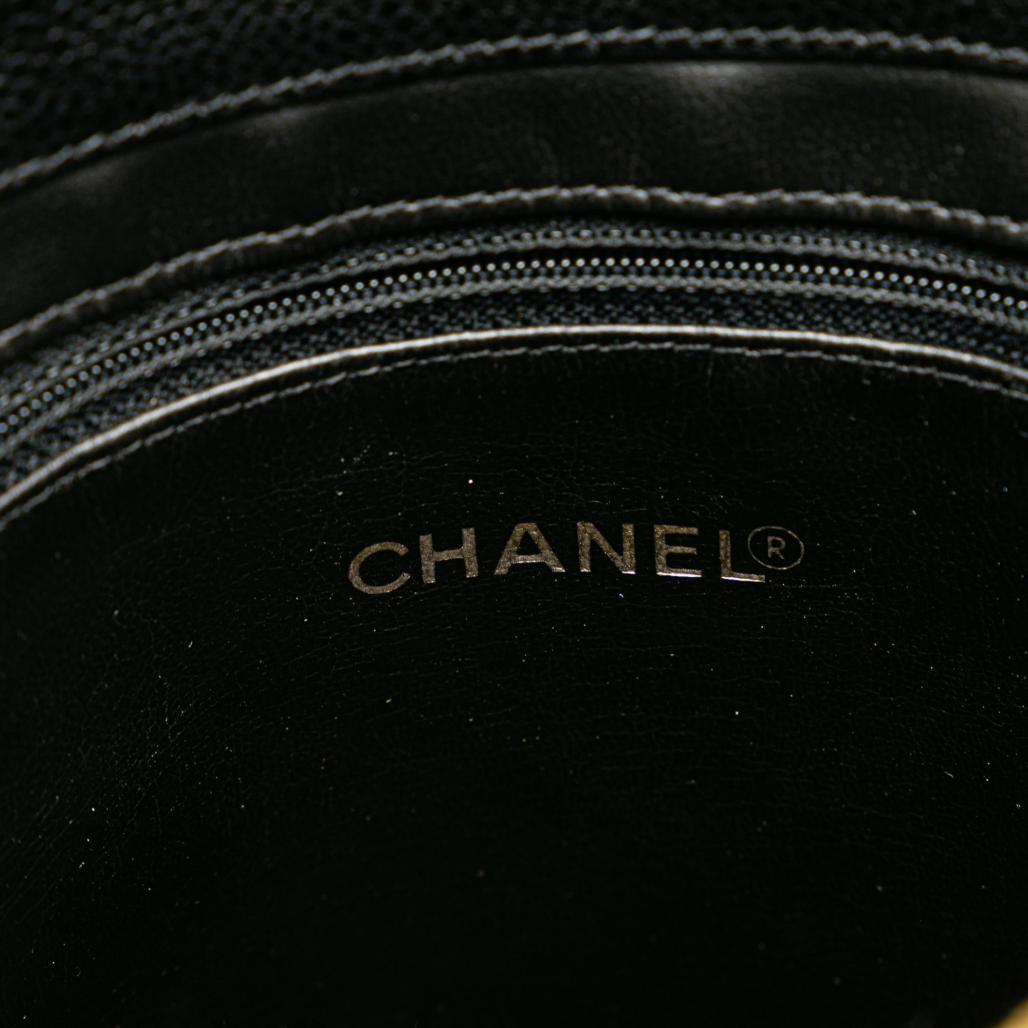 Chanel Caviar Front Pocket Chain Tote