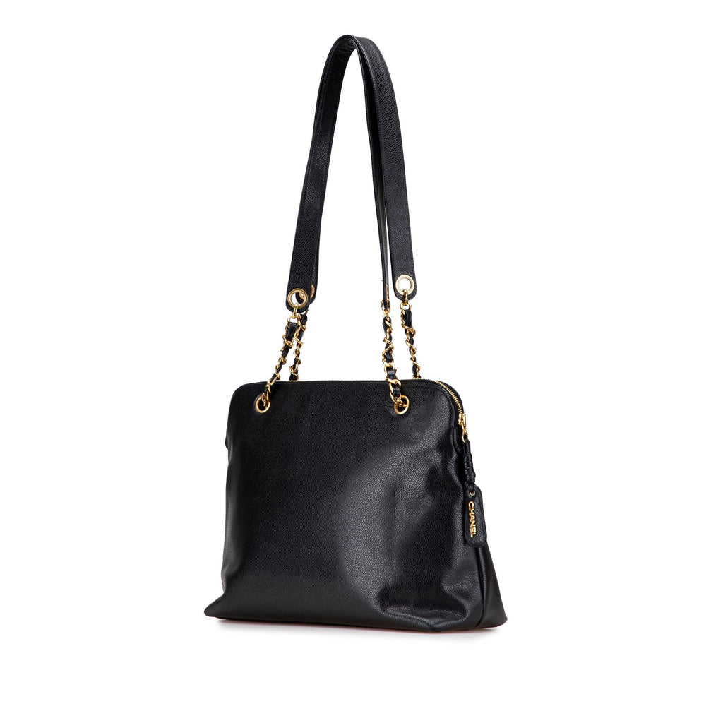 Chanel Caviar Front Pocket Chain Tote
