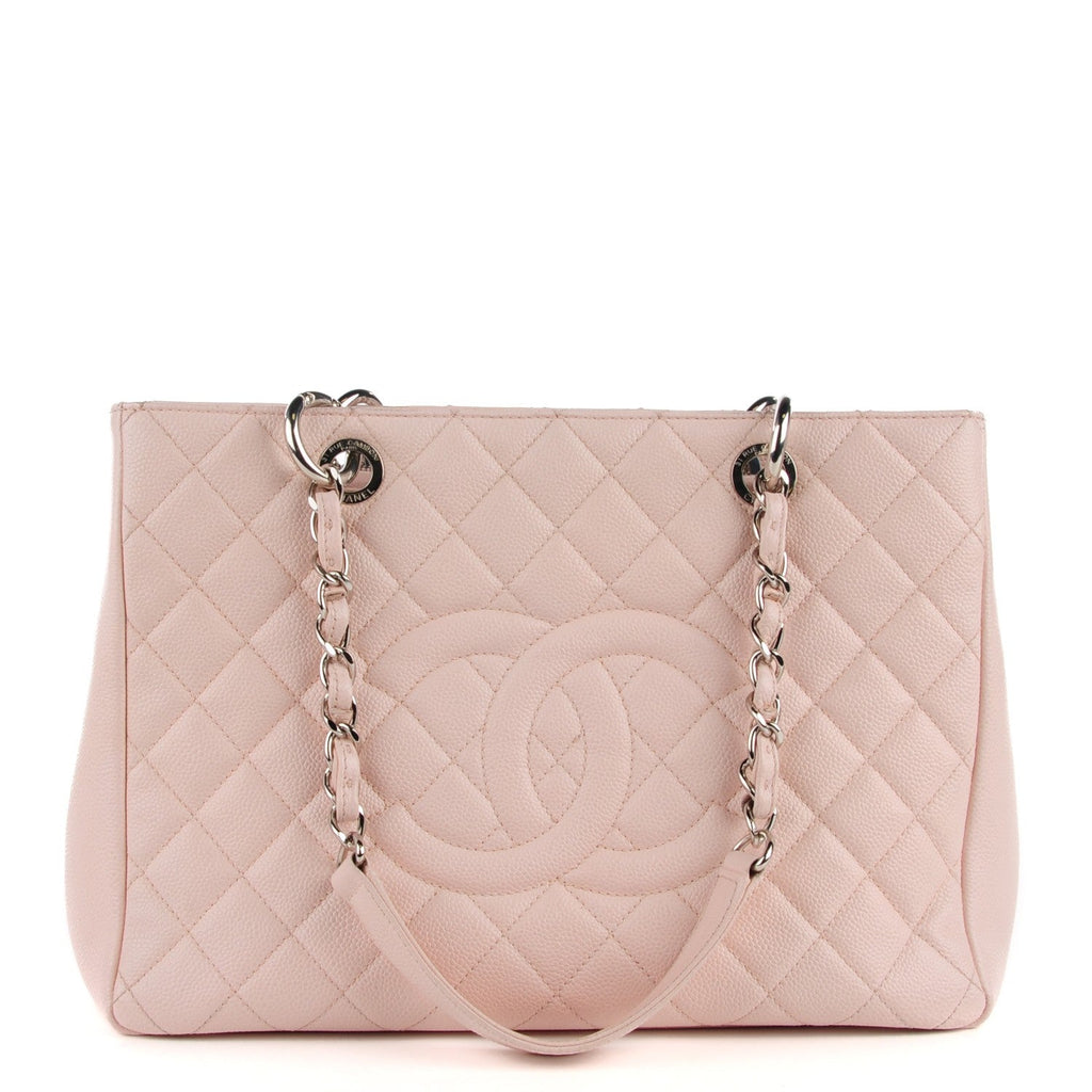 CHANEL Caviar Quilted Grand Shopping Tote GST Blush