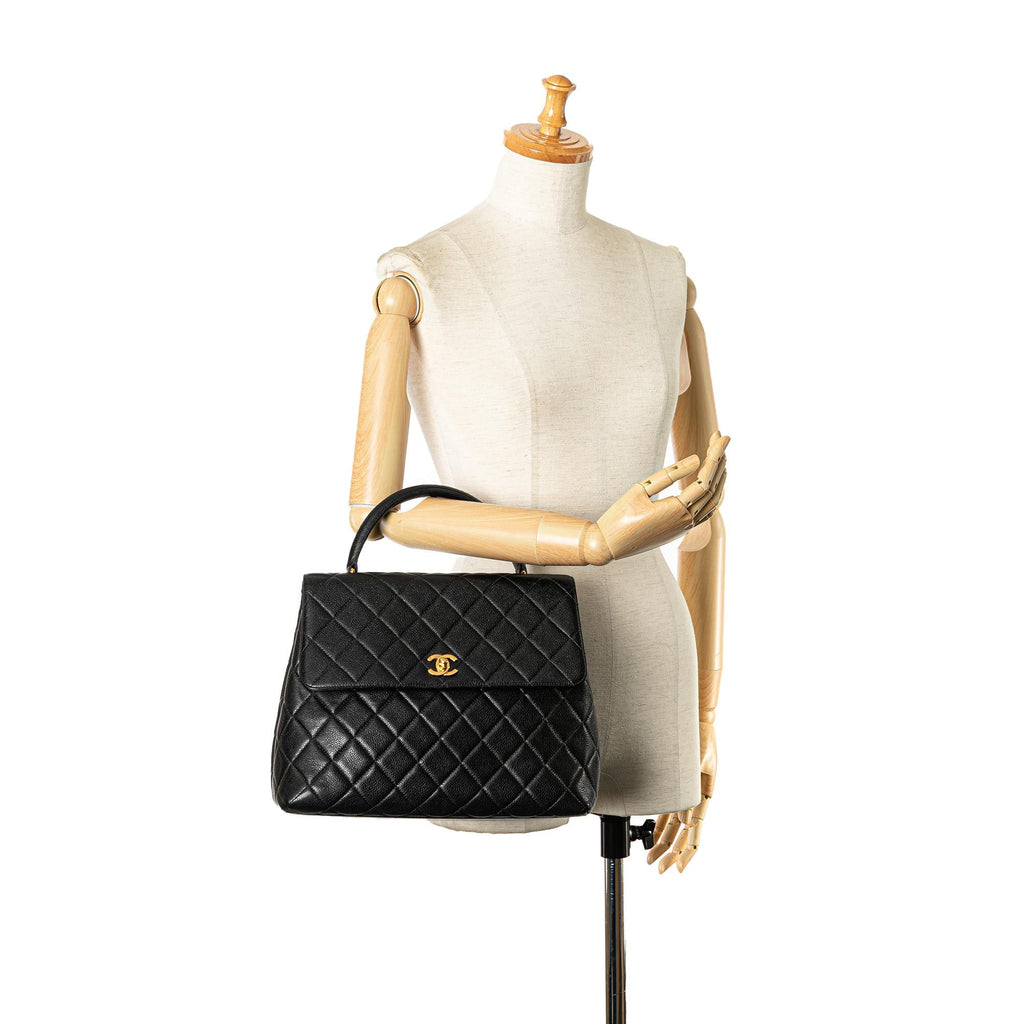 Chanel Caviar Kelly Top Handle Bag (SHG-sVKz6Q)
