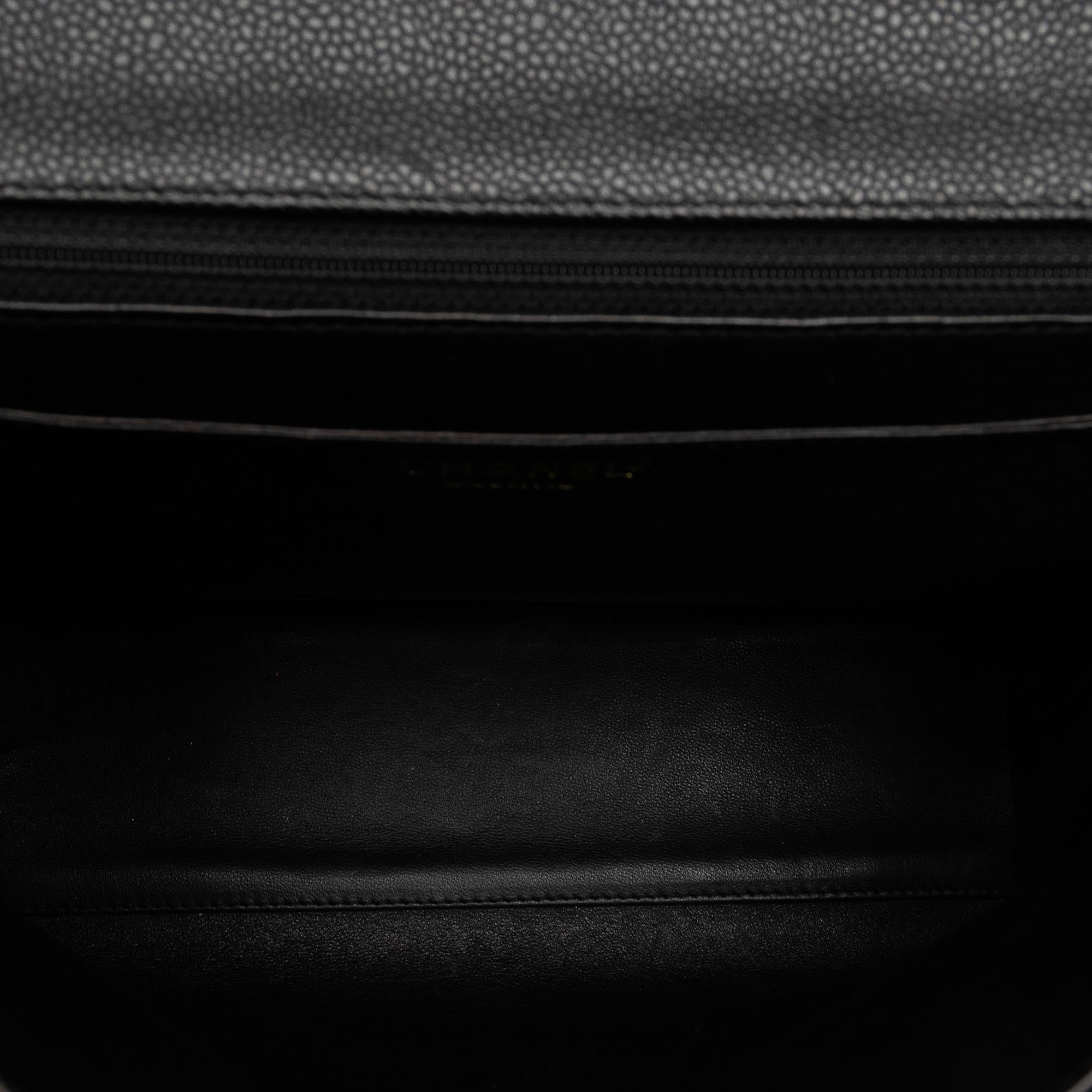 Chanel Caviar Kelly Top Handle Handbag (SHG-RFopJM)