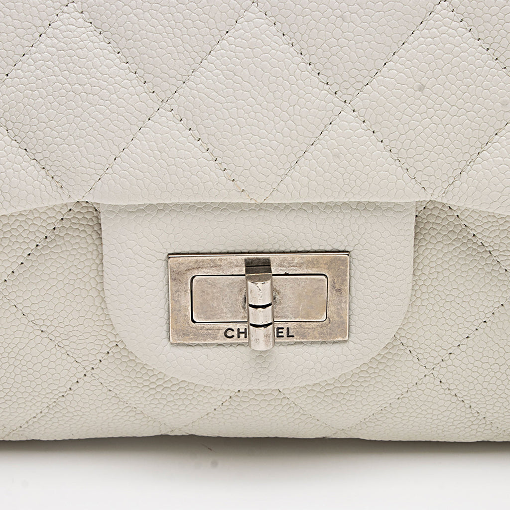 Chanel Caviar Leather Bijoux Chain Jumbo Single Flap Bag