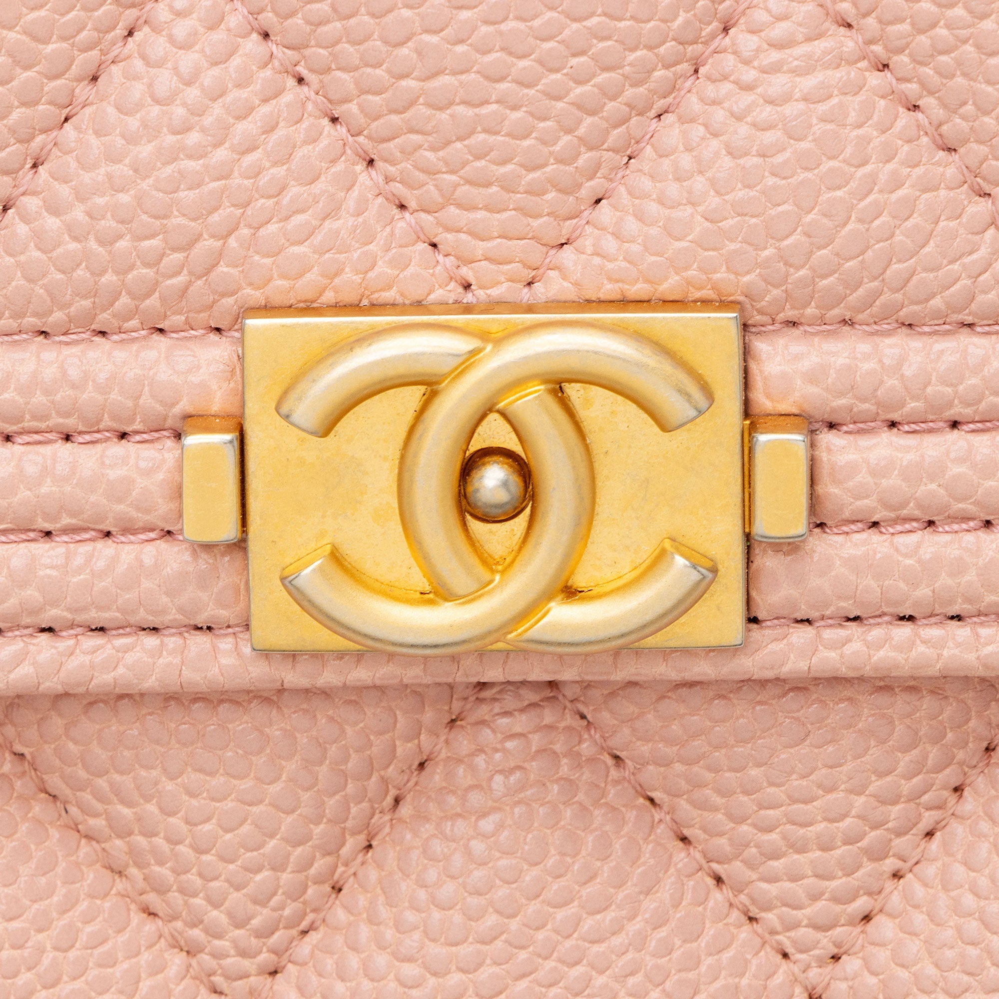 Chanel Caviar Leather Boy Compact Wallet