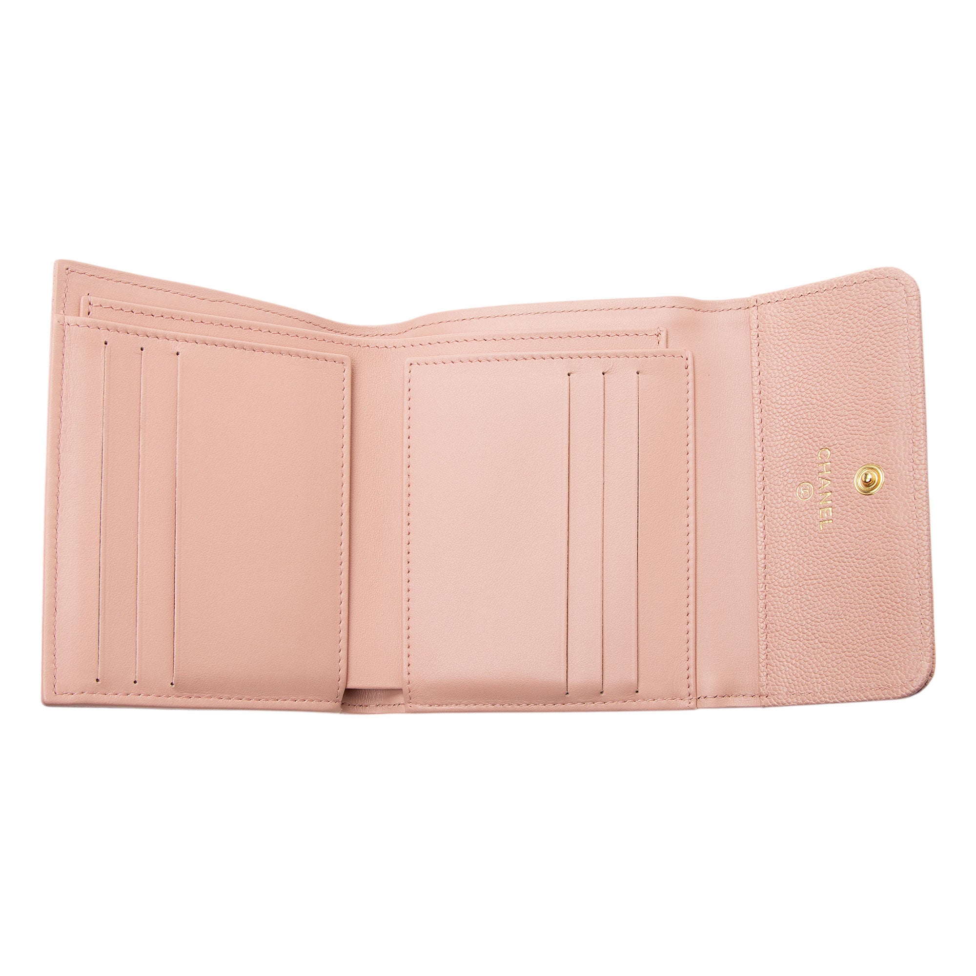Chanel Caviar Leather Boy Compact Wallet