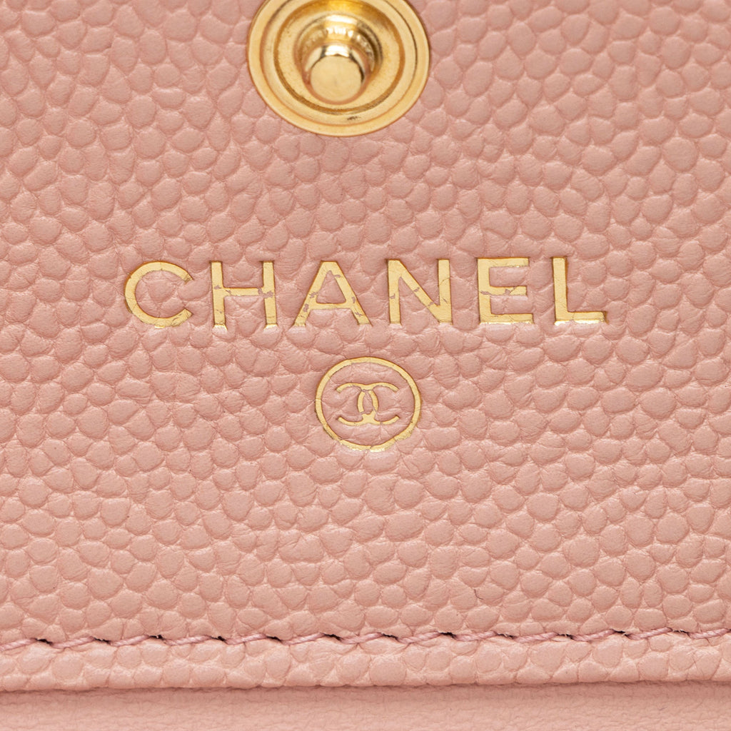 Chanel Caviar Leather Boy Compact Wallet
