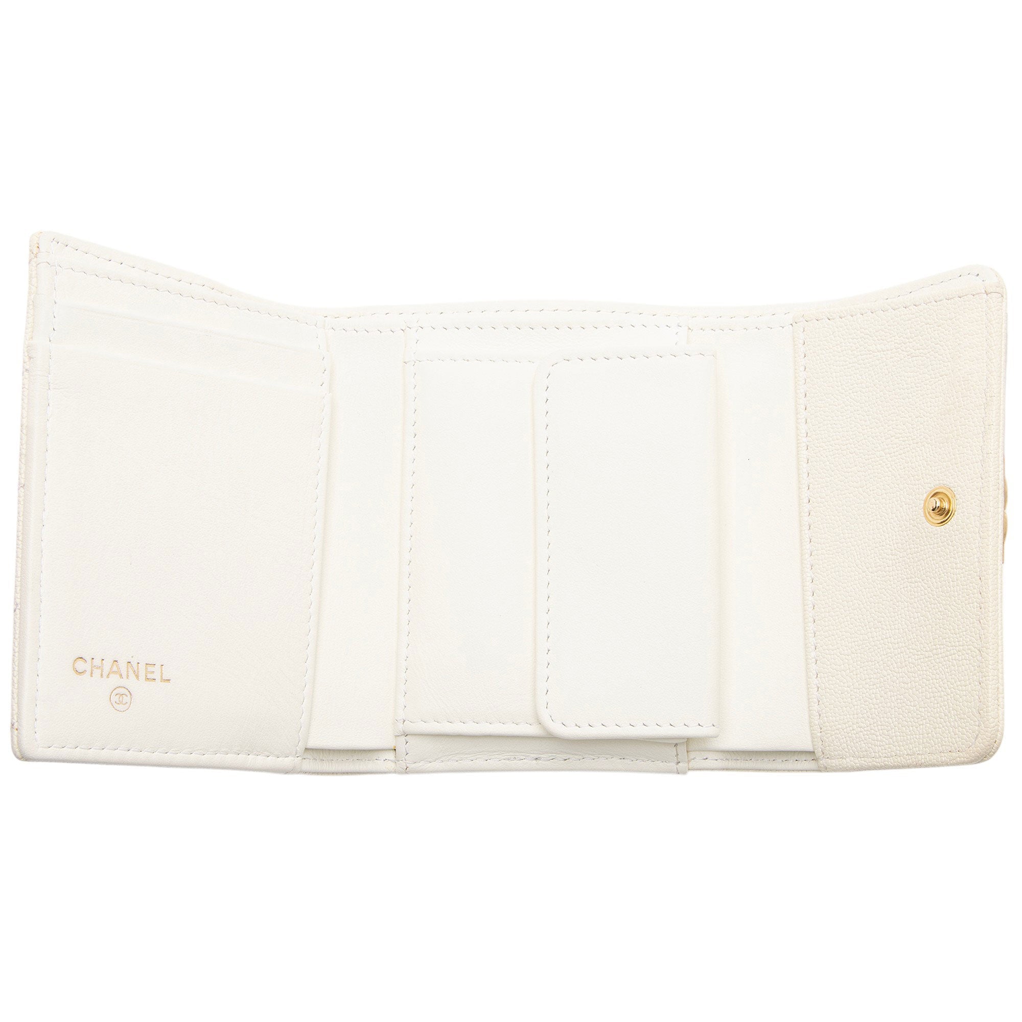 Chanel Caviar Leather Boy Compact Wallet