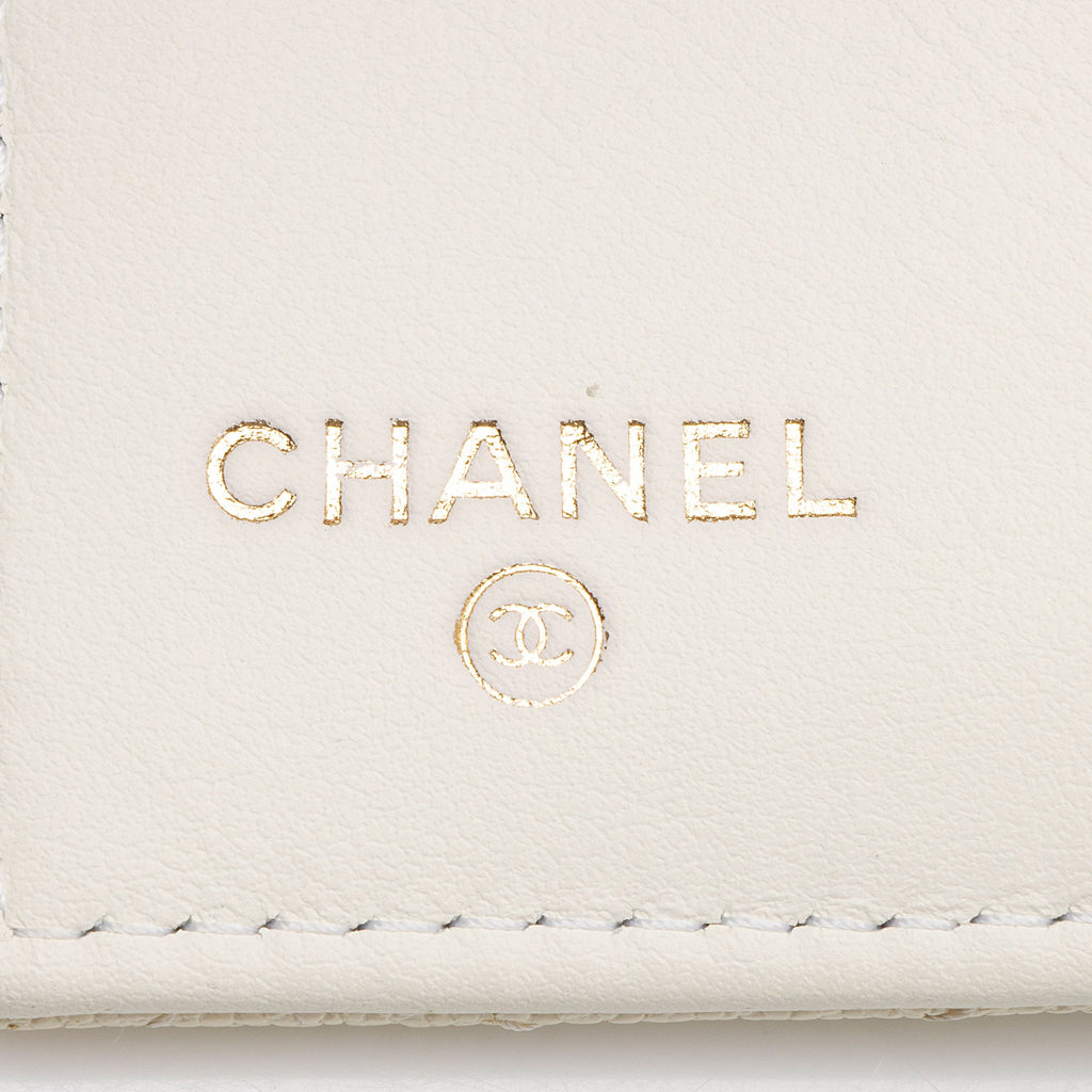 Chanel Caviar Leather Boy Compact Wallet