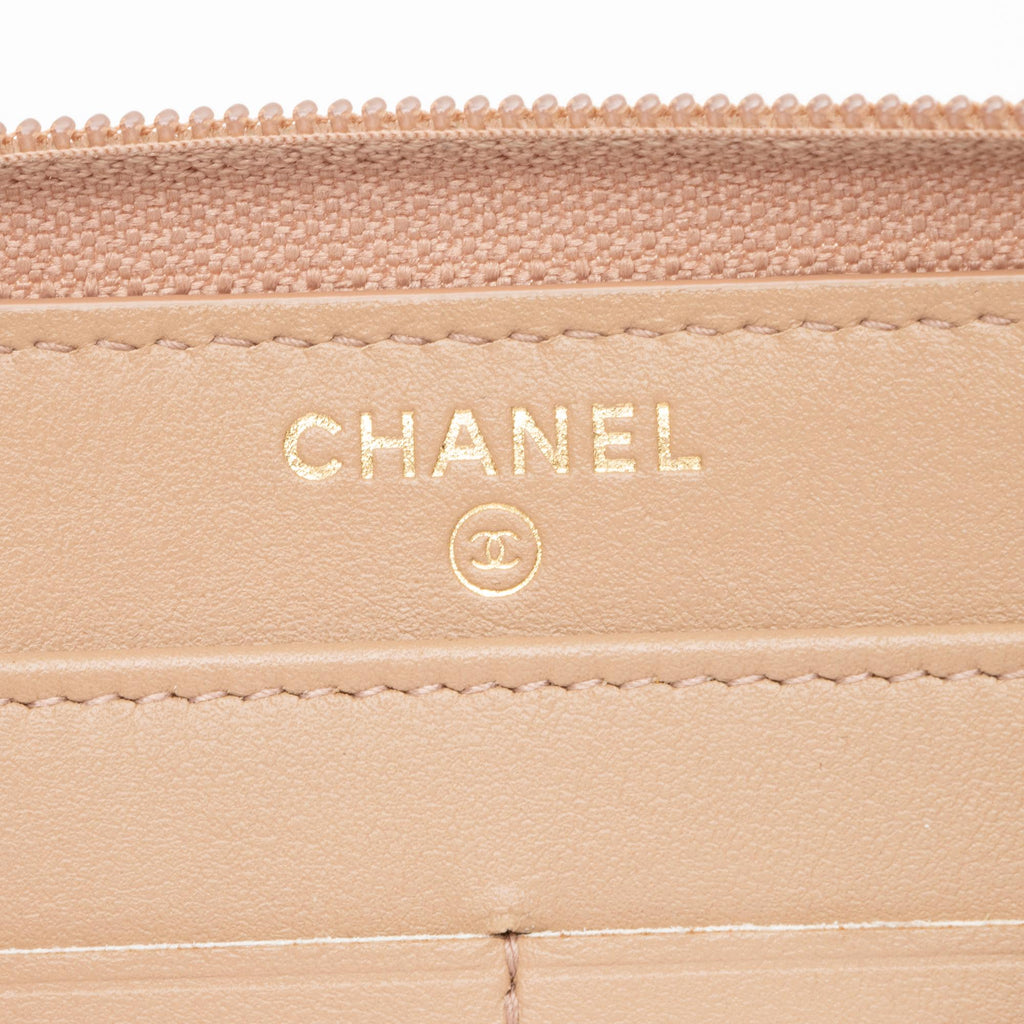 Chanel Caviar Leather Boy Long Zipped Wallet (SHF-TJjYqt)