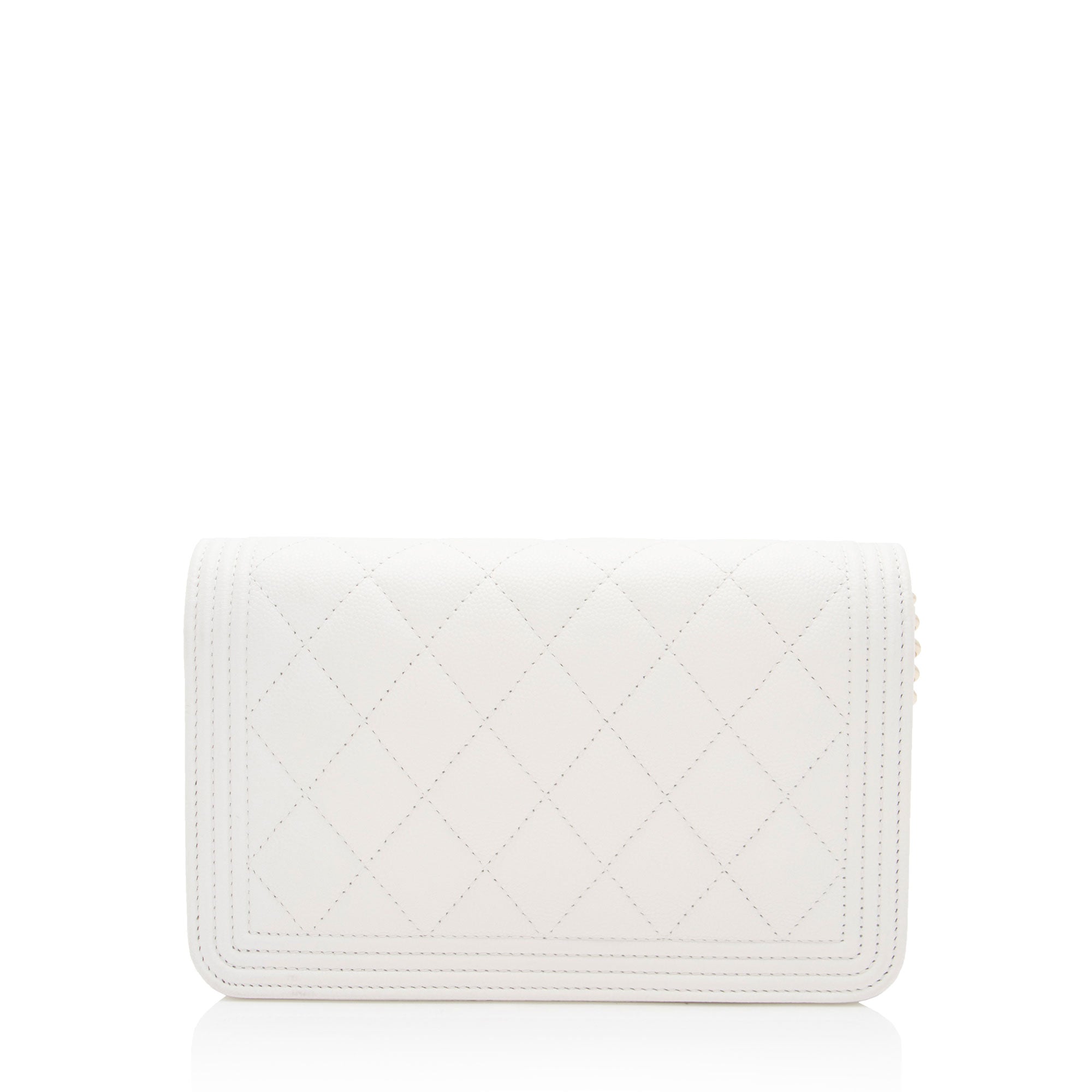 Chanel Caviar Leather Boy Wallet on Chain (SHF-z9WBsL)