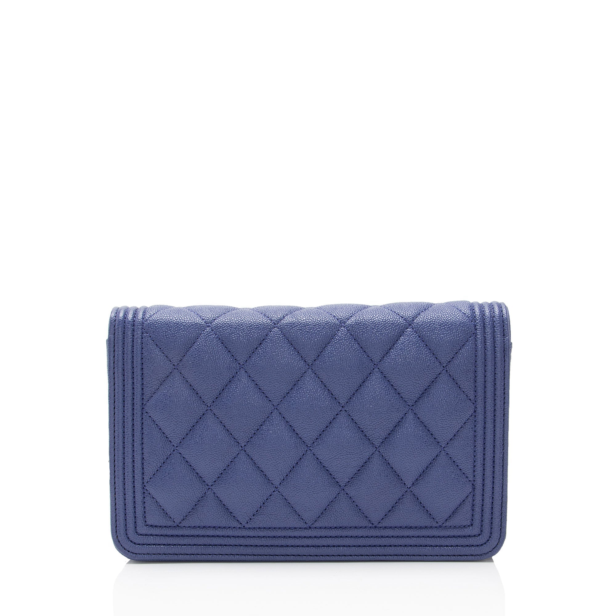 Chanel Caviar Leather Boy Wallet on Chain