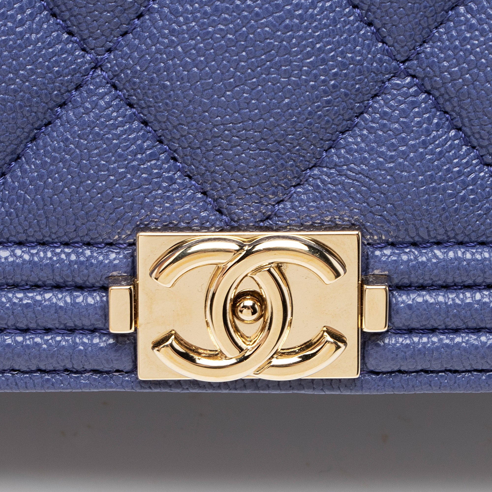 Chanel Caviar Leather Boy Wallet on Chain