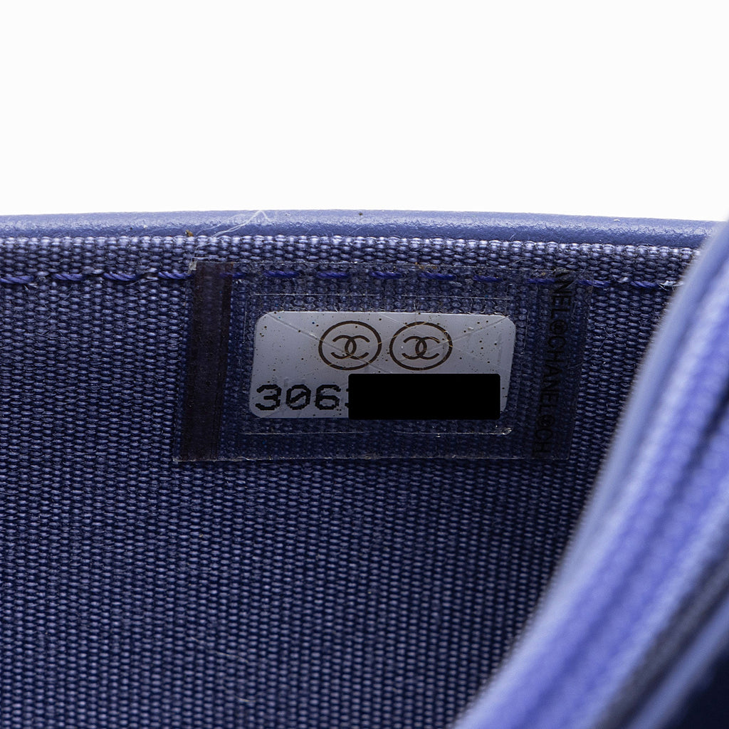 Chanel Caviar Leather Boy Wallet on Chain