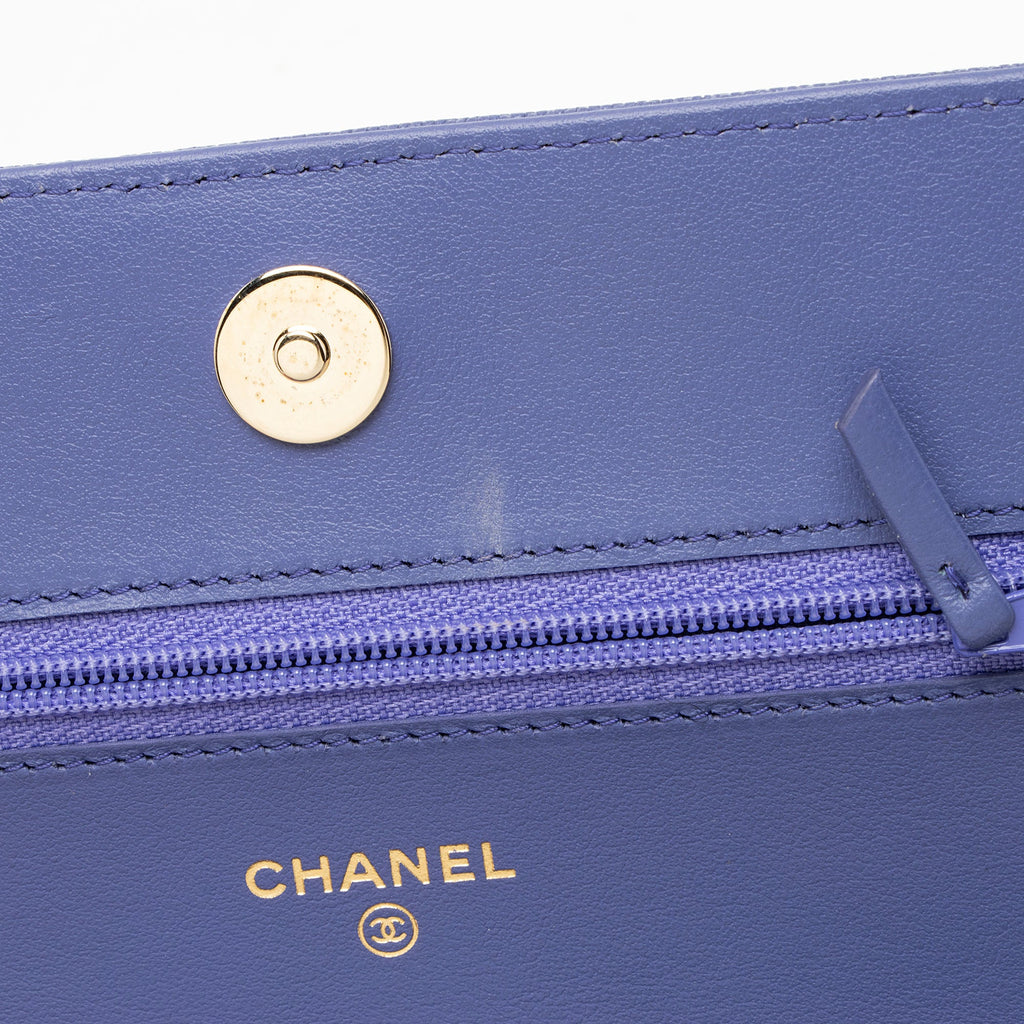Chanel Caviar Leather Boy Wallet on Chain