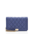 Chanel Caviar Leather Boy Wallet on Chain