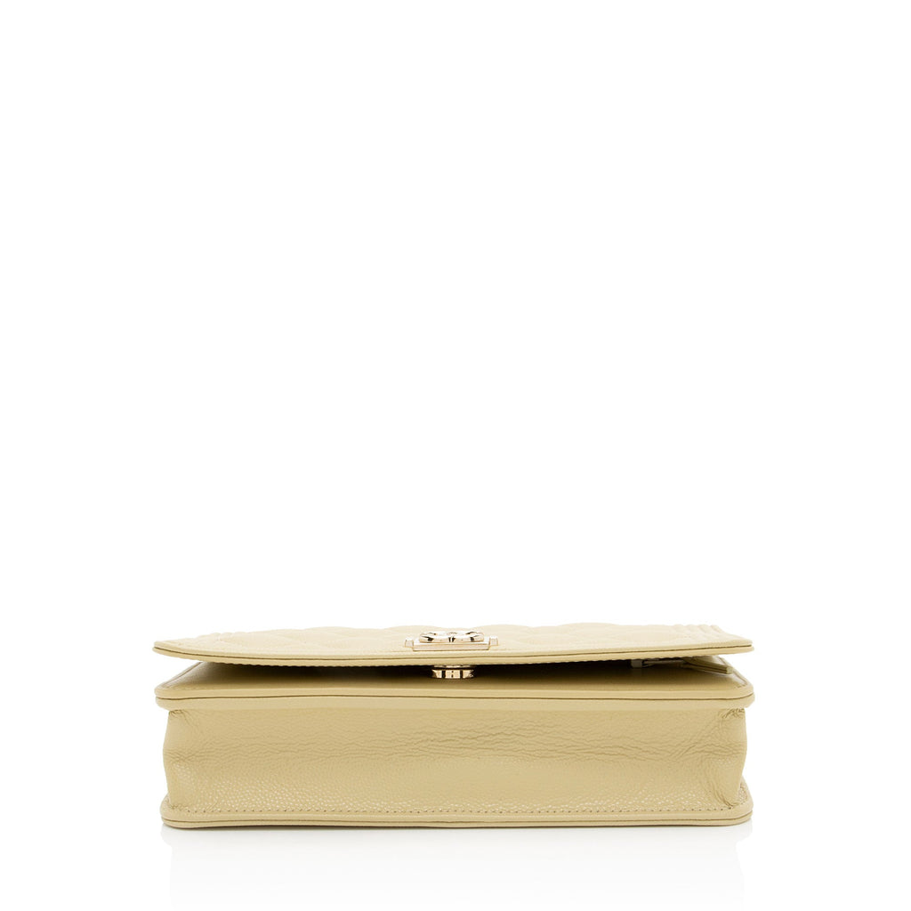 Chanel Caviar Leather Boy Wallet on Chain