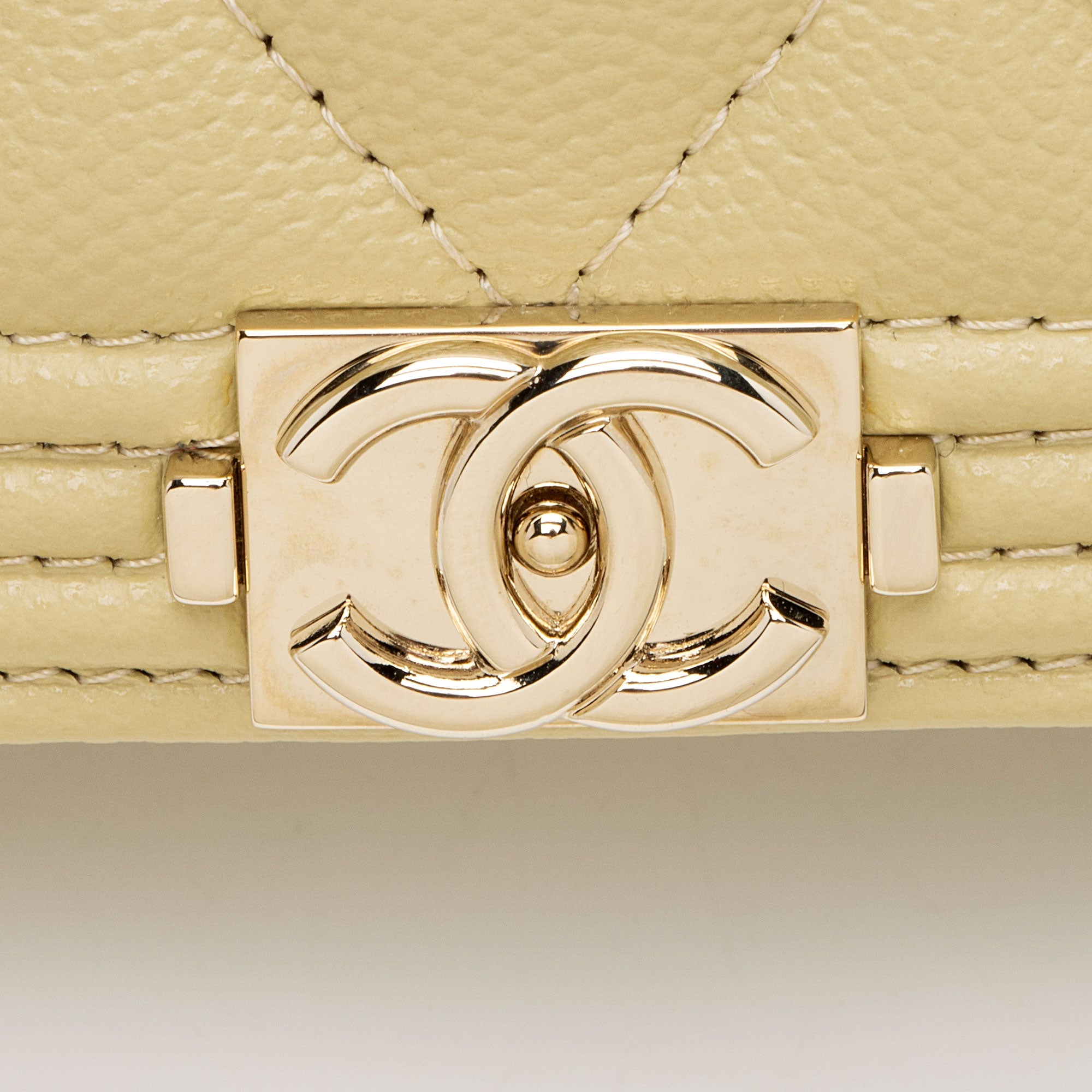 Chanel Caviar Leather Boy Wallet on Chain