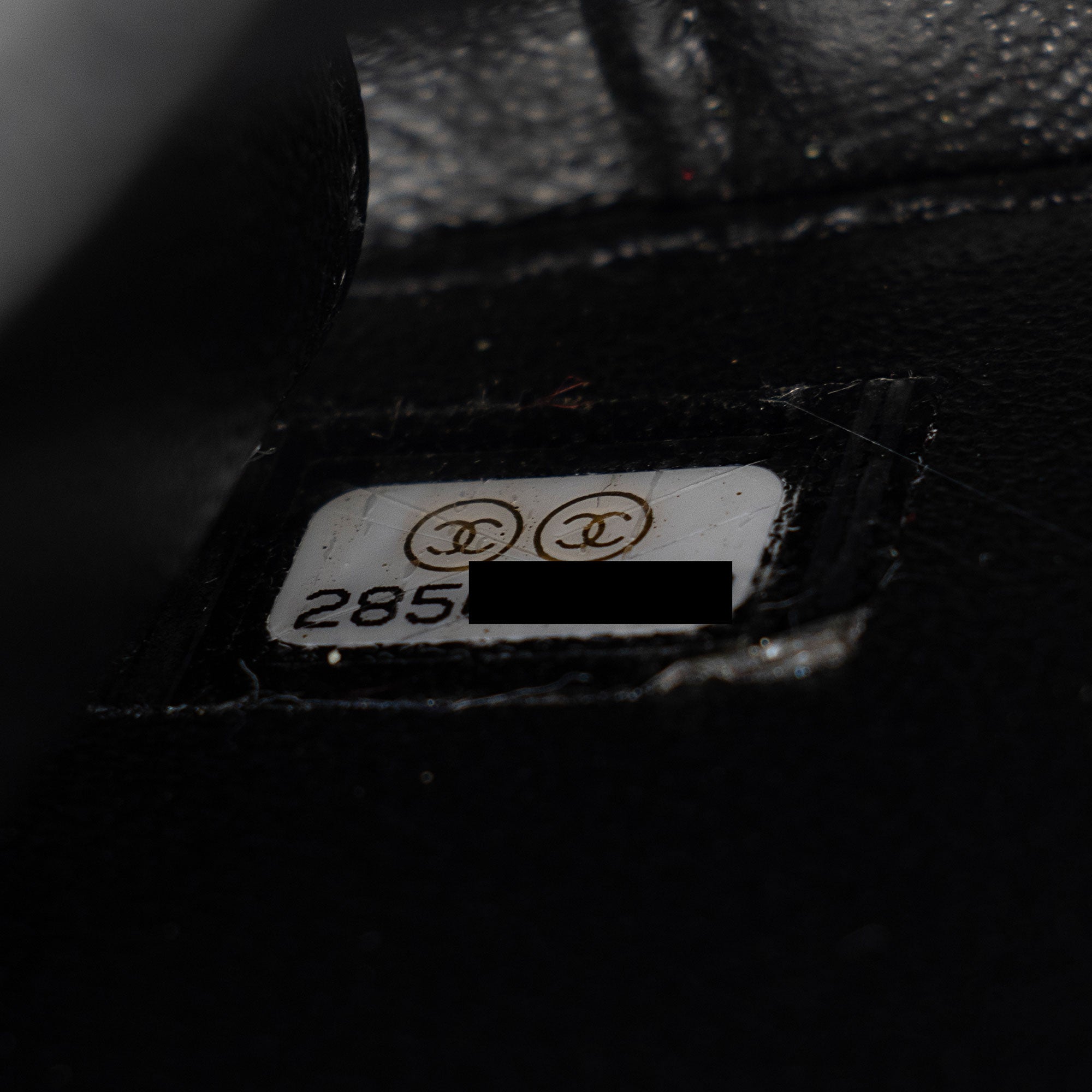 Chanel Caviar Leather CC Filigree Medium Vanity Case