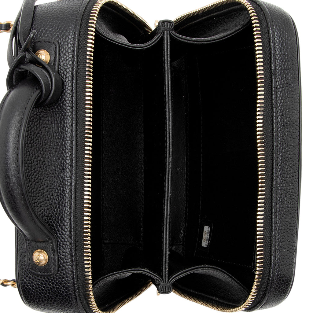 Chanel Caviar Leather CC Filigree Small Vanity Case (SHF-0Nks5y)