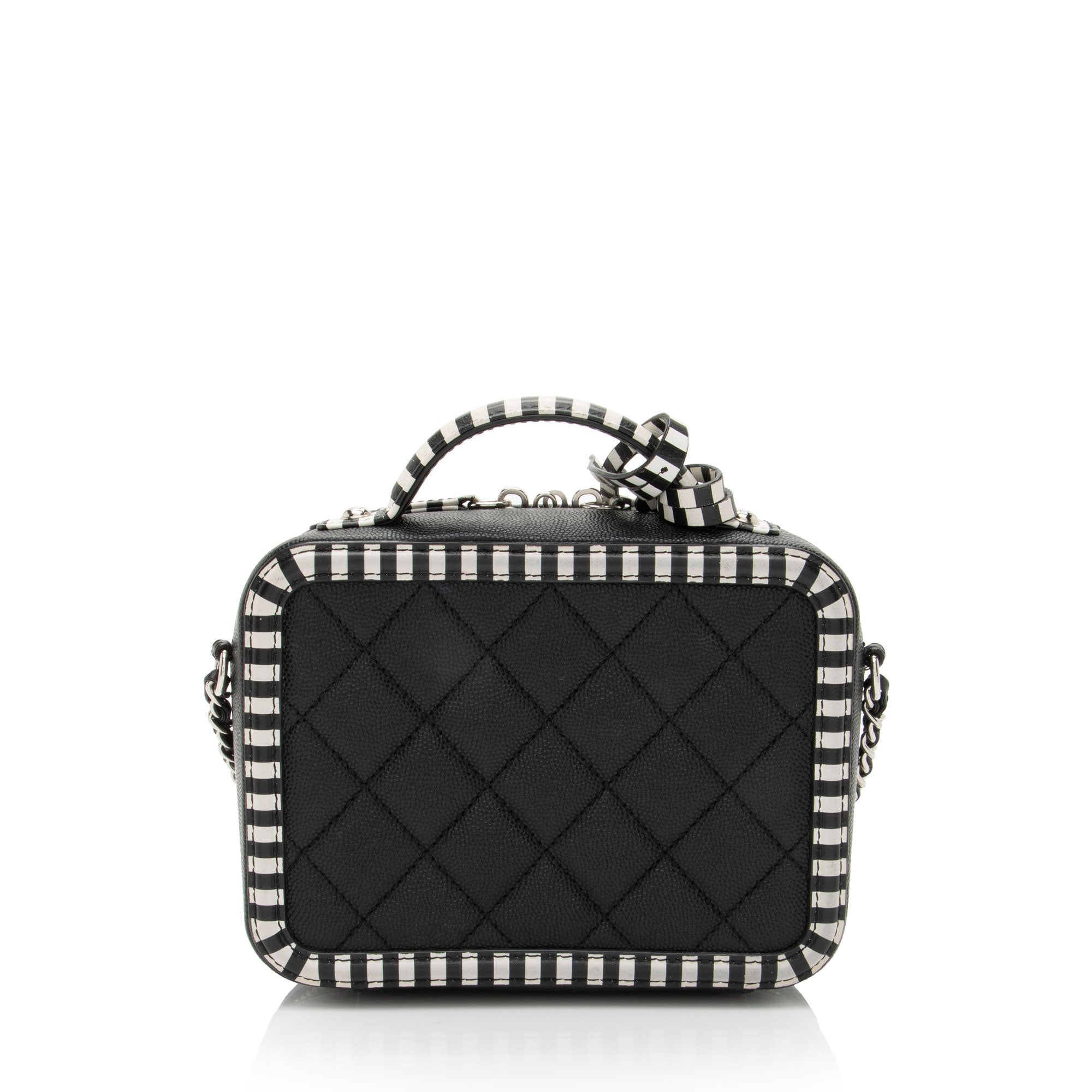 Chanel Caviar Leather CC Filigree Small Vanity Case