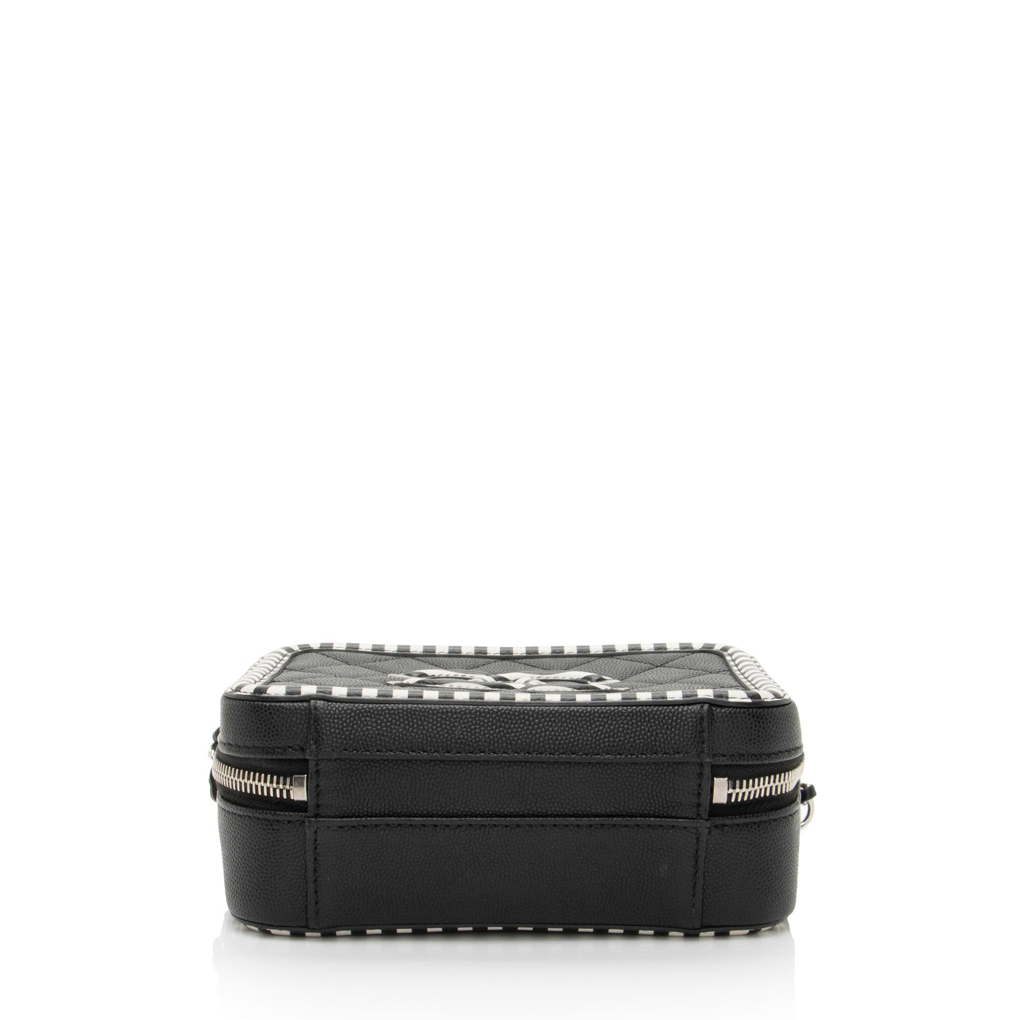 Chanel Caviar Leather CC Filigree Small Vanity Case