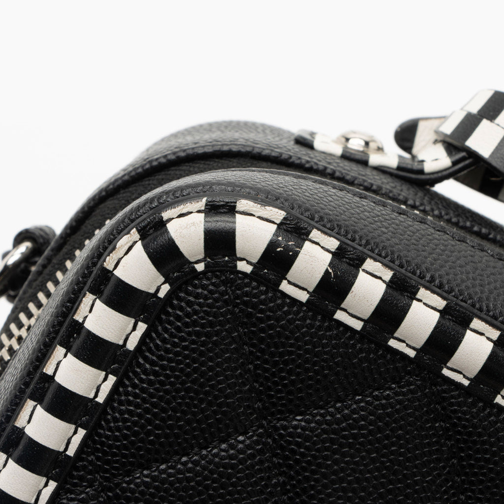 Chanel Caviar Leather CC Filigree Small Vanity Case