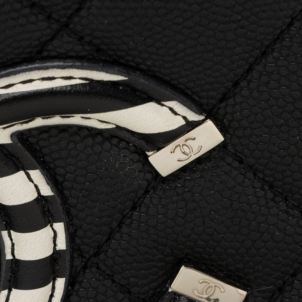 Chanel Caviar Leather CC Filigree Small Vanity Case