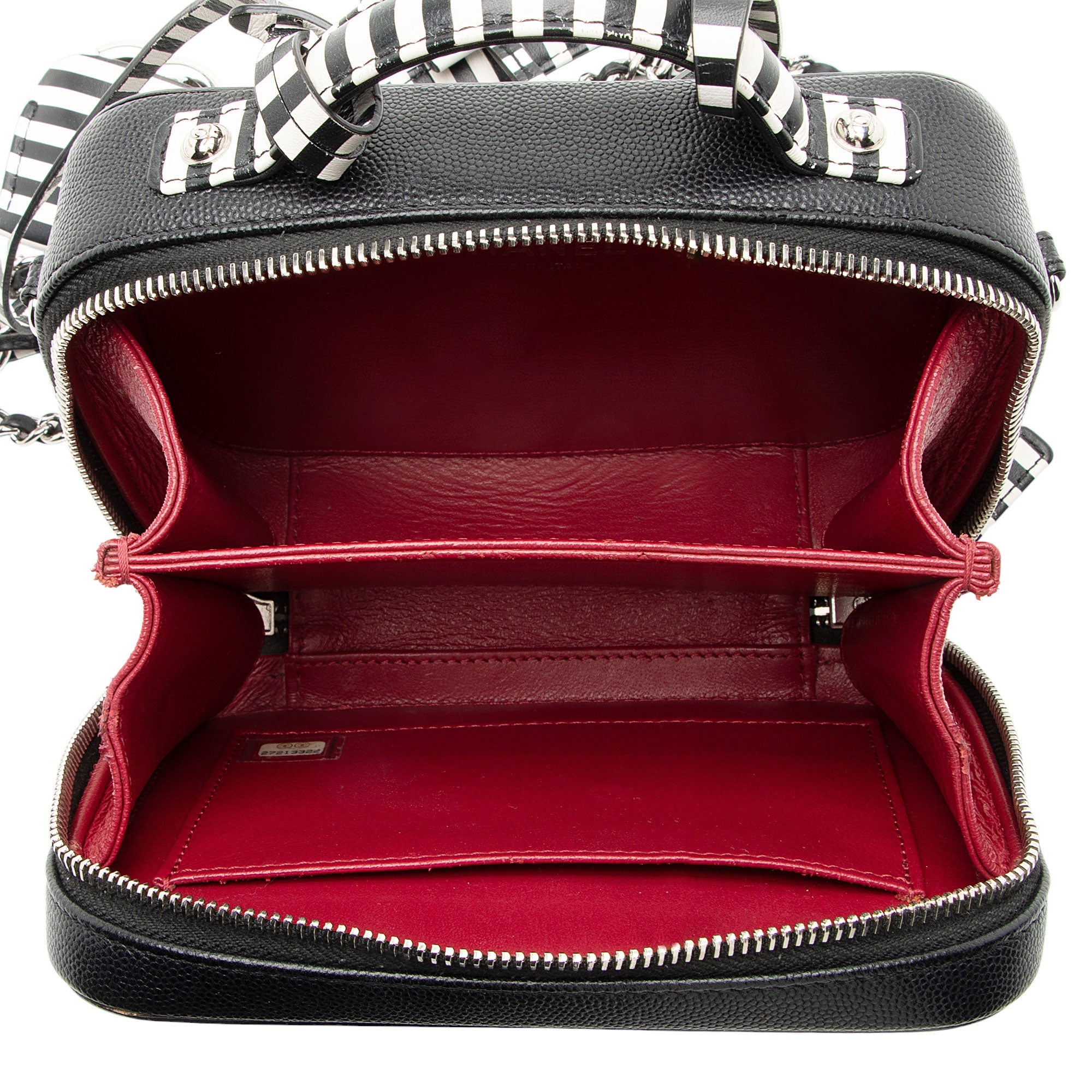 Chanel Caviar Leather CC Filigree Small Vanity Case