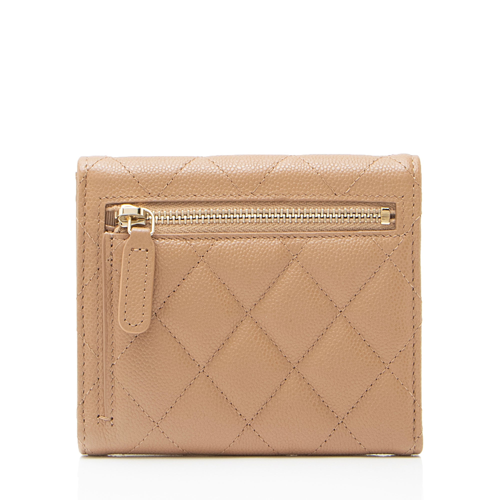 Chanel Caviar Leather CC Flap Compact Wallet