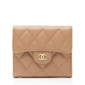 Chanel Caviar Leather CC Flap Compact Wallet