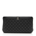 Chanel Caviar Leather CC Frame Clutch (SHF-sS7xNc)