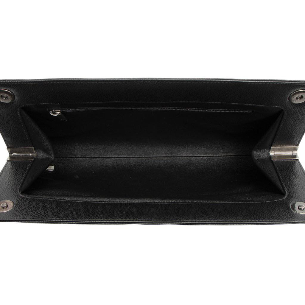 Chanel Caviar Leather CC Frame Clutch (SHF-sS7xNc)