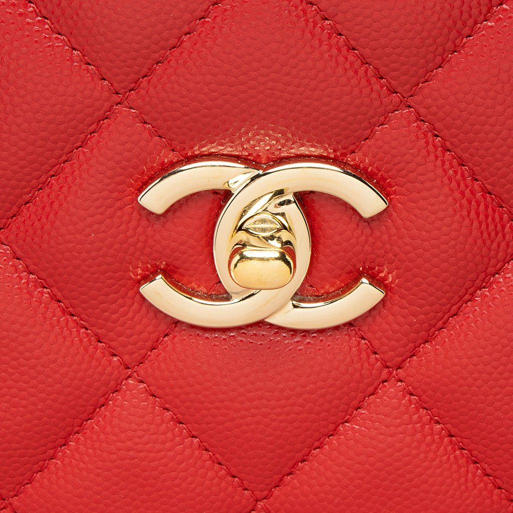 Chanel Caviar Leather CC Large Shopping Tote