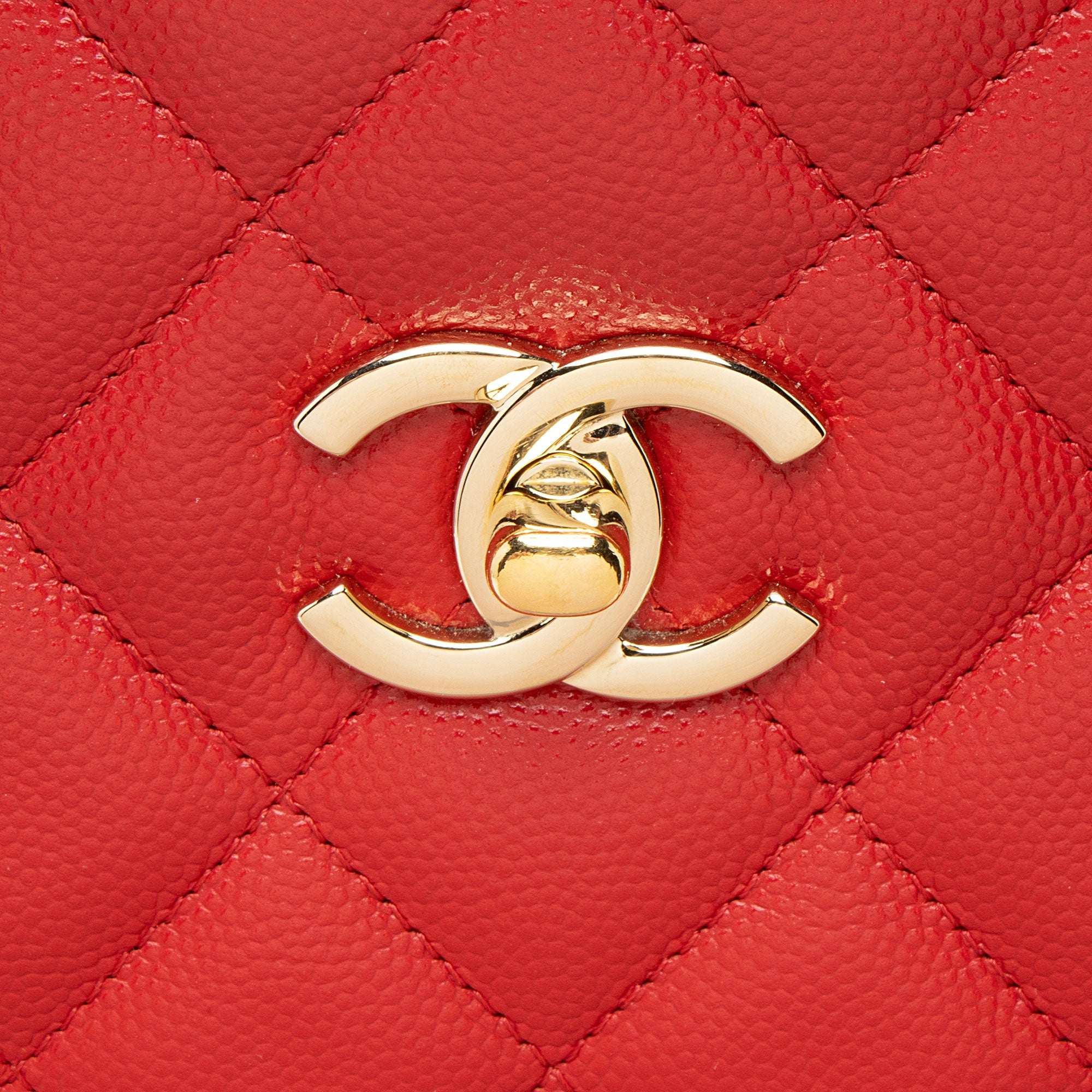 Chanel Caviar Leather CC Large Shopping Tote