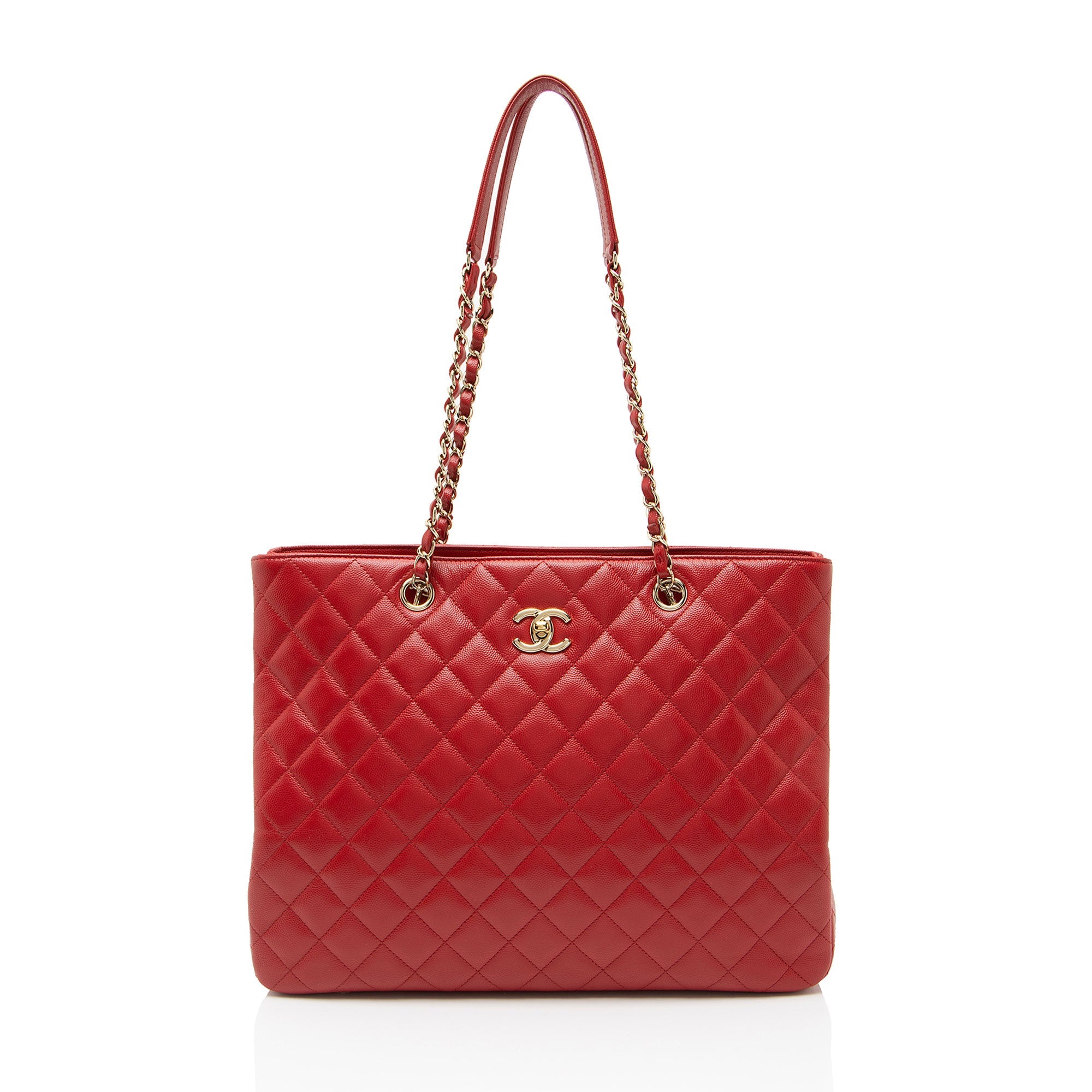 Chanel Caviar Leather CC Large Shopping Tote
