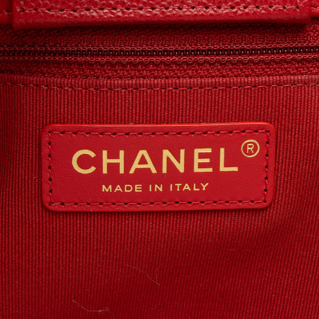 Chanel Caviar Leather CC Large Shopping Tote