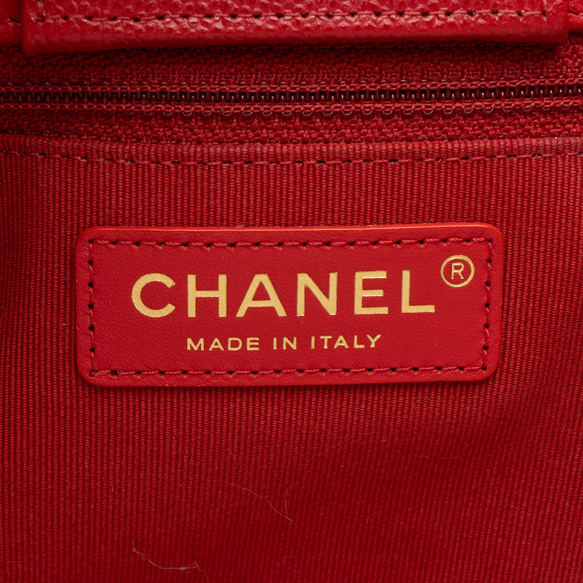 Chanel Caviar Leather CC Large Shopping Tote