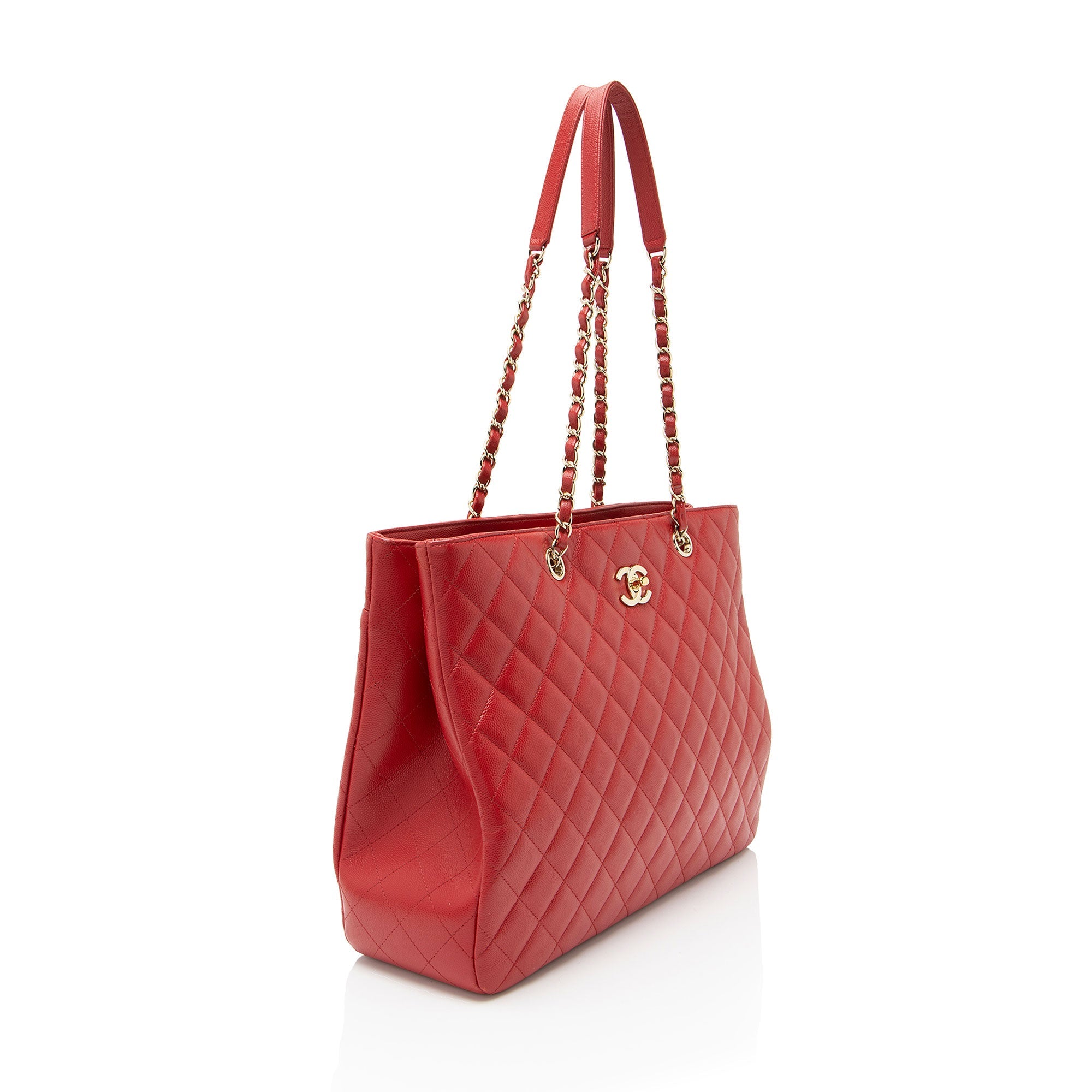 Chanel Caviar Leather CC Large Shopping Tote
