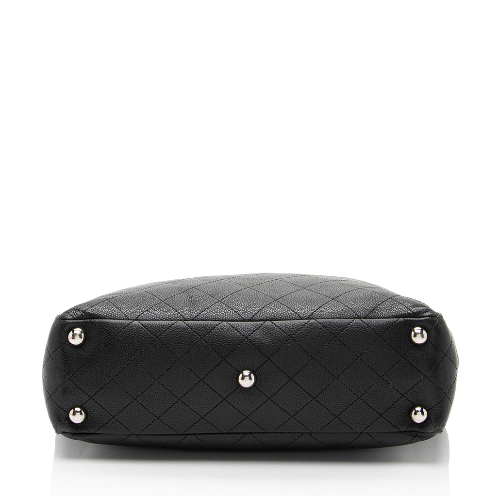 Chanel Caviar Leather CC Medium Pocket Hobo