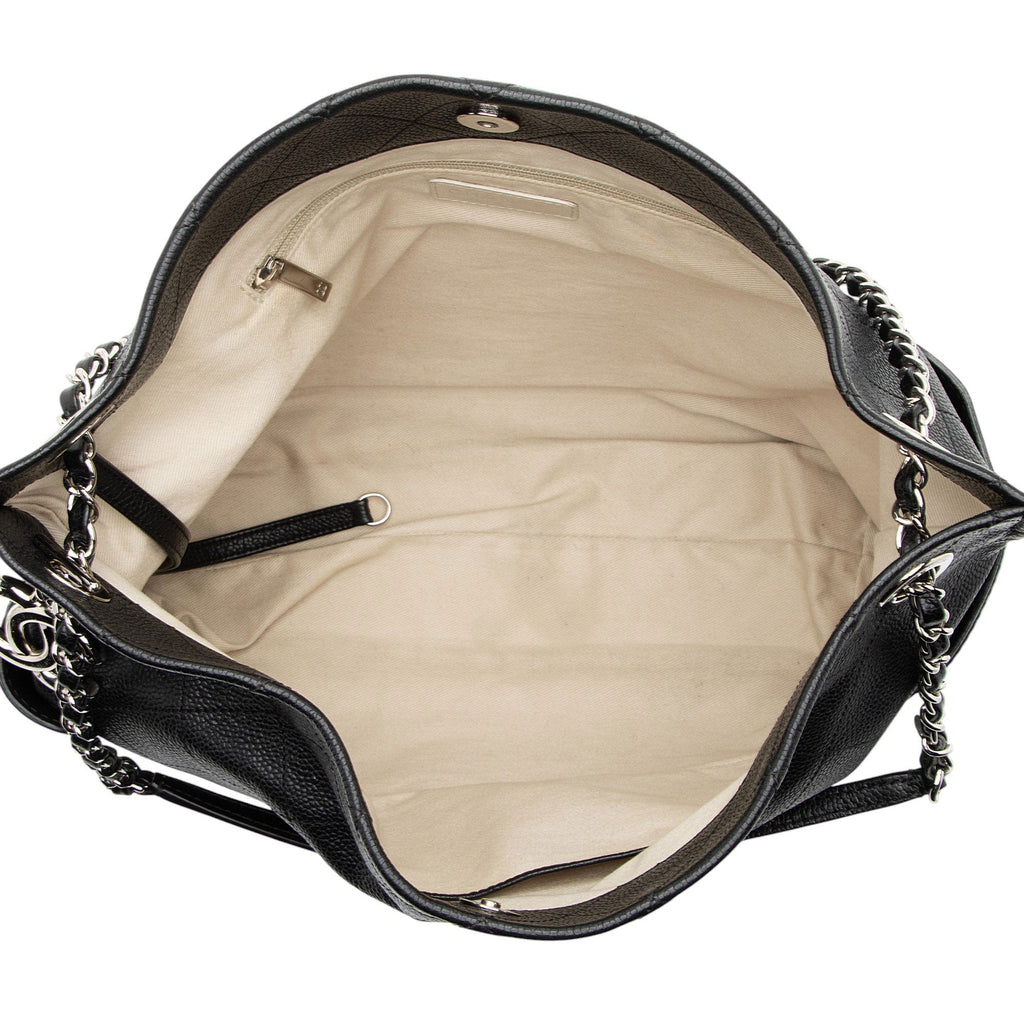 Chanel Caviar Leather CC Medium Pocket Hobo