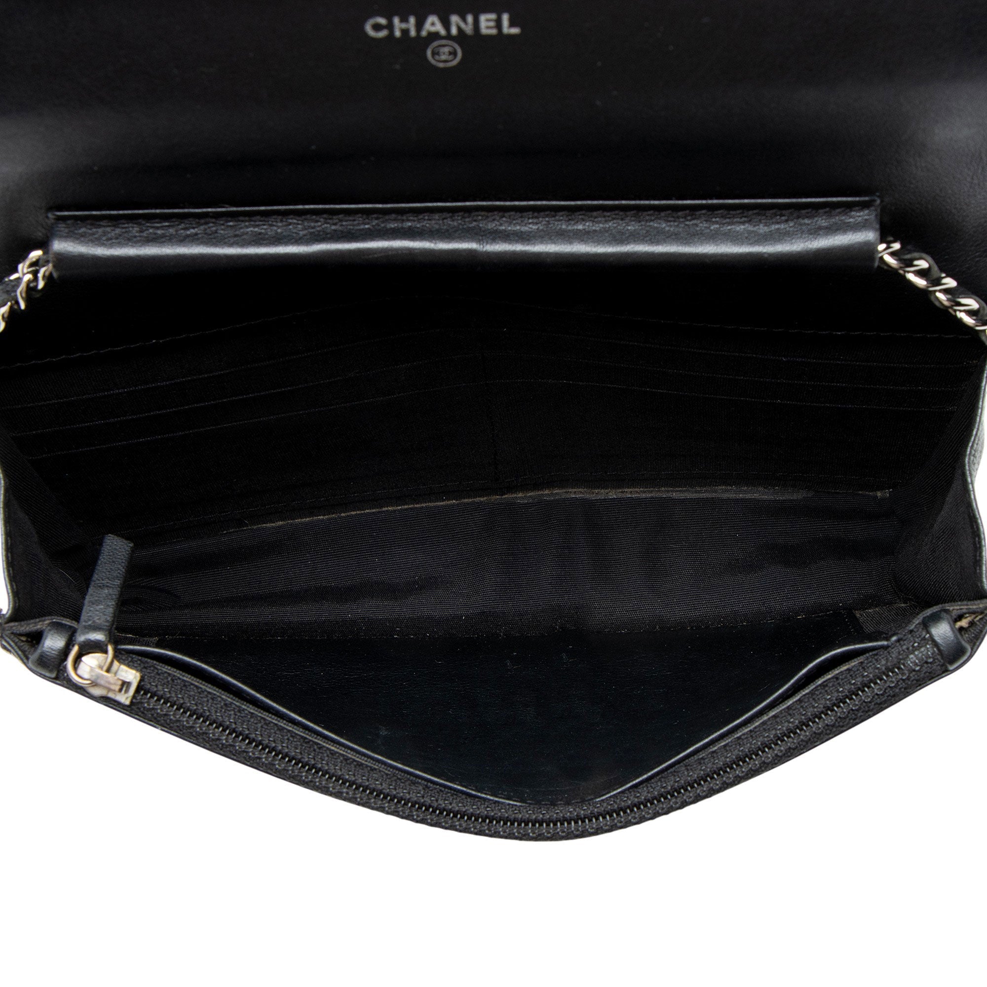 Chanel Caviar Leather CC Wallet on Chain
