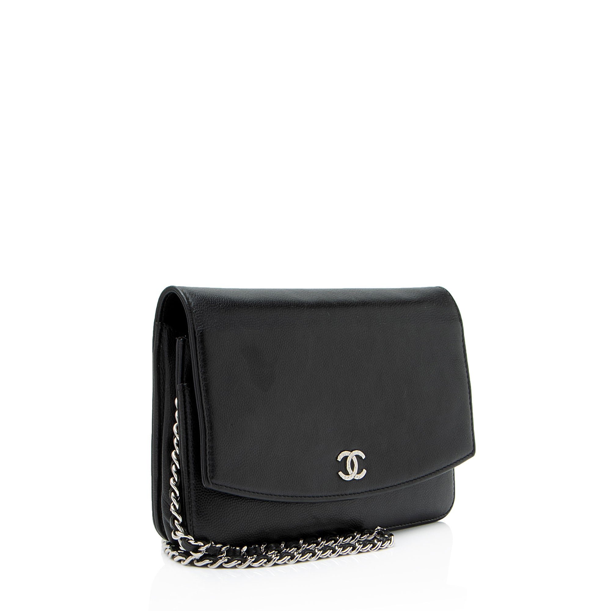 Chanel Caviar Leather CC Wallet on Chain