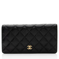 Chanel Caviar Leather CC Yen Wallet (SHF-xXH8cp)