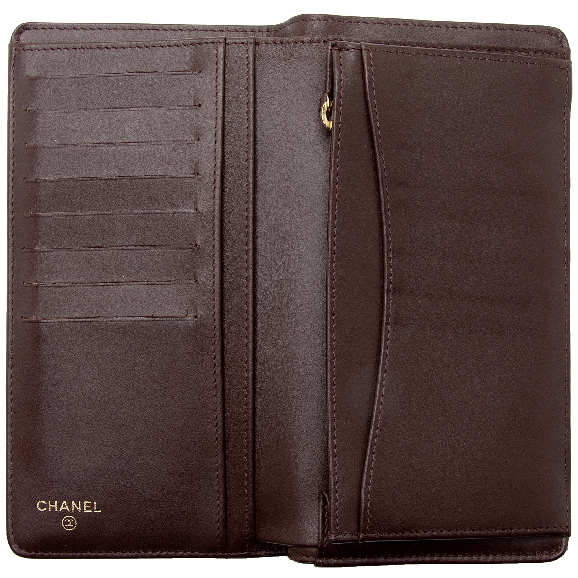 Chanel Caviar Leather CC Yen Wallet (SHF-xXH8cp)