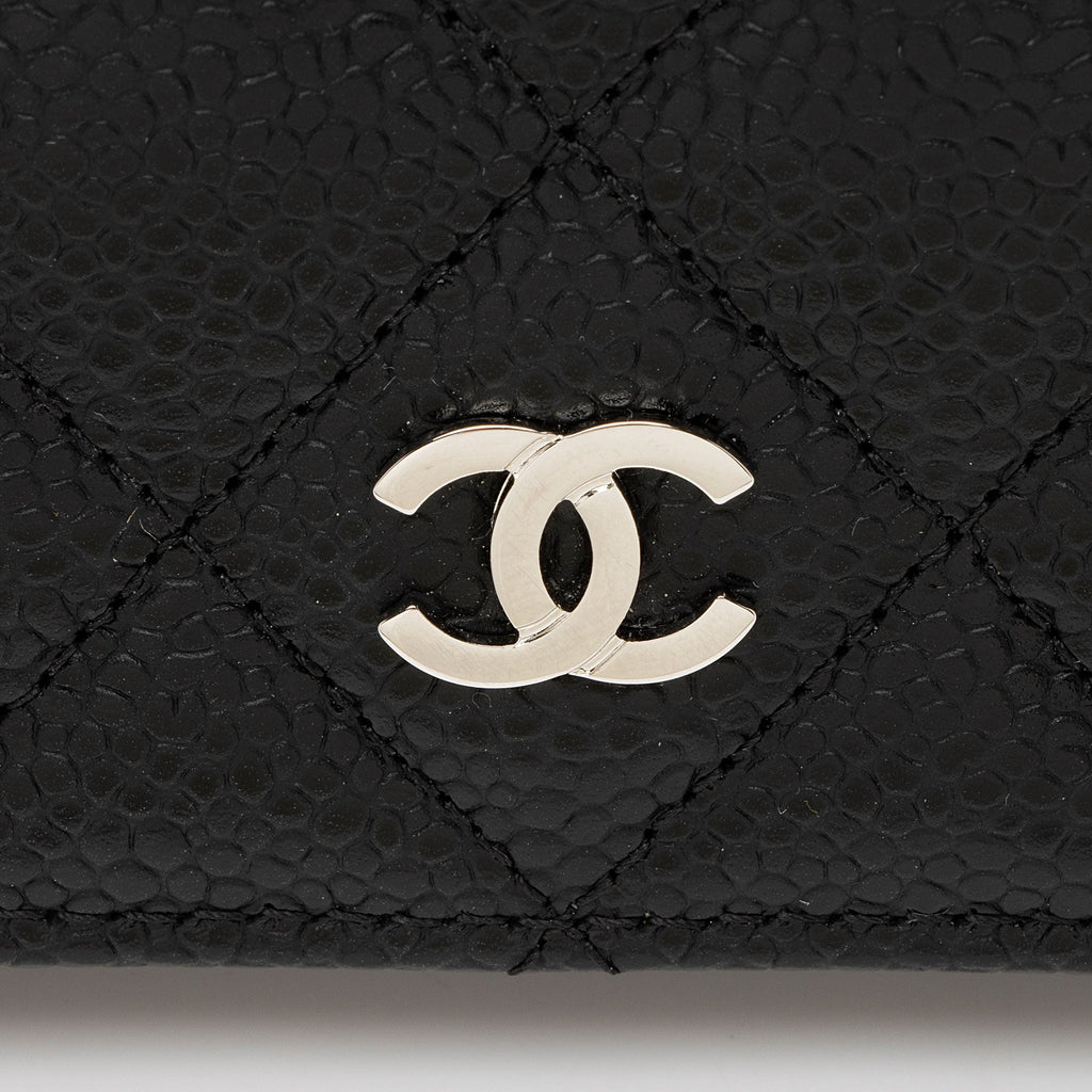 Chanel Caviar Leather CC Yen Wallet