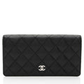Chanel Caviar Leather CC Yen Wallet