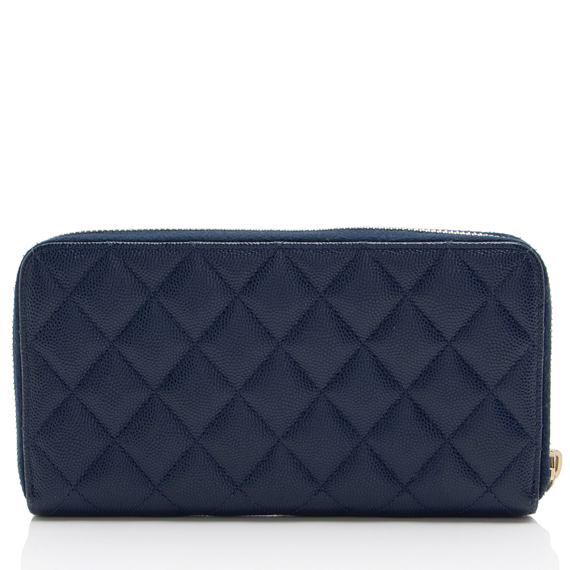 Chanel Caviar Leather CC Zip Around Wallet (SHF-dr4Upy)