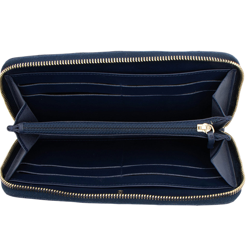 Chanel Caviar Leather CC Zip Around Wallet (SHF-dr4Upy)